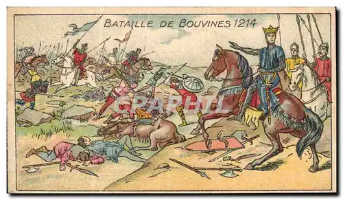 Chromo Bataille De Bouvines Pastilles Salmon Militaria