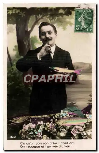 Cartes postales Fantaisie Homme Avril