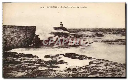 Cartes postales Quiberon La Jetee au jour de tempete