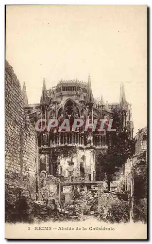 Cartes postales Reims Abside de la Cathedrale Militaria