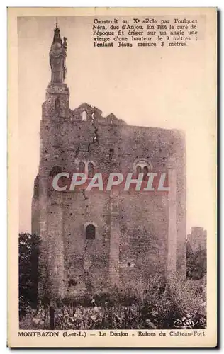 Ansichtskarte AK Montbazon Le Donjon Ruines du Chateau Fort