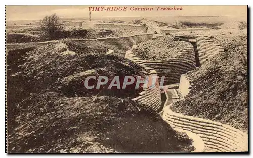 Ansichtskarte AK Vimy Ridge German Trenches