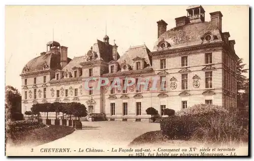 Ansichtskarte AK Cheverny Le Chateau La Facade sud est Commence au siecle et termtnee