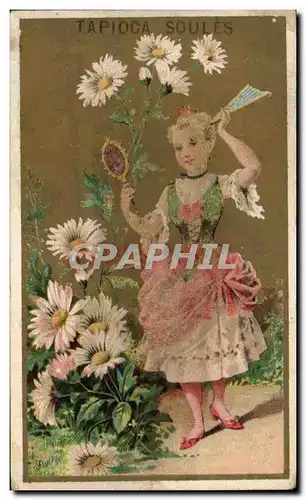 Chromo Tapioca Soules Freres Paris Specialites De Tapioca Sagou Femme eventail