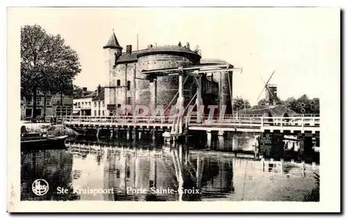 Cartes postales moderne Bruges Porte Sainte Croix Moulin