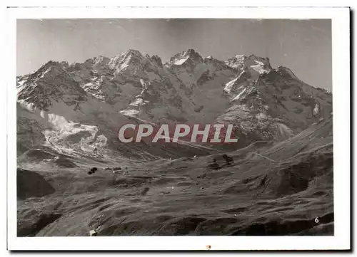 Moderne Karte Le Lautaret Vue Generale et le Massif de La Meije