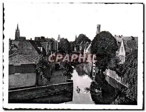 Cartes postales moderne Brugge Bruges Zicht op de Groene Rei Panorama du Quai Vert