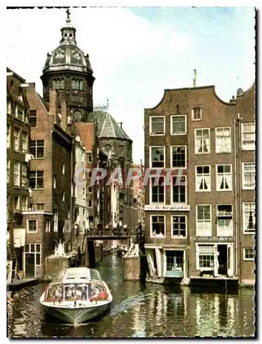 Moderne Karte Amsterdam Oudezijds Kolk in de oude stad The oldest canal in the old city