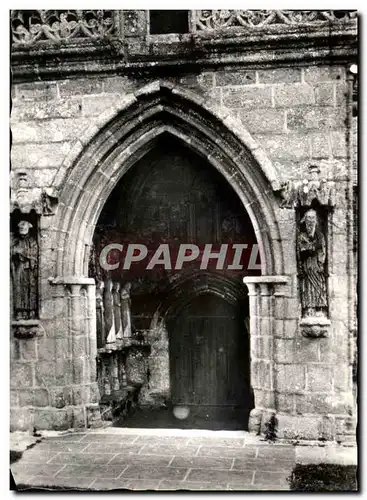 Moderne Karte Plouha Chapelle de Kermaria an Isquit Le Porche et Statues