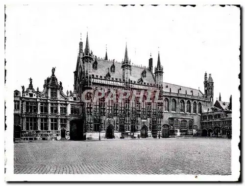 Cartes postales moderne Brugge Bruges Kanselarij Stadhuis en Basiliek van het