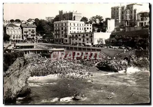 Cartes postales moderne Biarritz La Plage Et Le Port Vieux