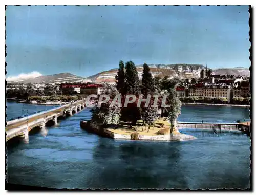 Cartes postales moderne Rousseau Et Le Mont Blanc Geneve Suisse