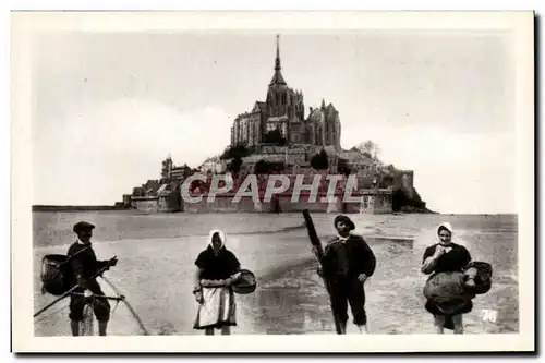 Cartes postales moderne Mont Saint Michel Pecheurs Peche