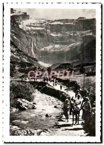 Cartes postales moderne Gavarnie Retour du Cirque Anes