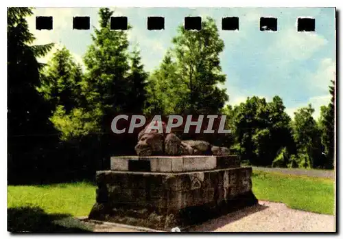 Moderne Karte Verdun Et Les Champs De Bataille Le lion de la Chapelle Ste Fine Monument Marquant