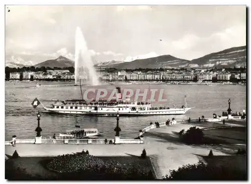 Cartes postales moderne Suisse Geneve La Rade et le Jet du Mont Blanc