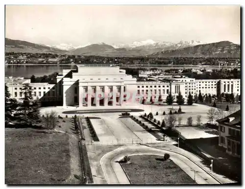 Cartes postales moderne Suisse Geneve Le Palais des Nations unies et le Mont Blanc