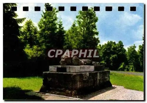 Moderne Karte Verdun Et Les Champs De Bataille Le Lion de la Chapelle Ste Fine Monument