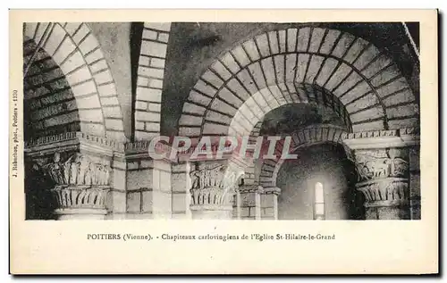 Cartes postales Poitiers Chapiteaux Carolingiens de L'Eglise St Hilaire le Grand