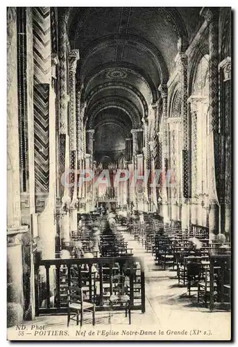 Cartes postales Poitlers Ne de l'Eglise Notre Dame la Grande