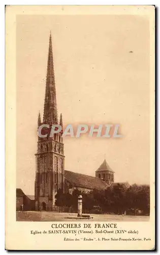 Cartes postales Clochers De France Eglise de Saint Savin Sud Ouest