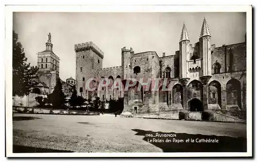 Cartes postales Avignon Le palais des Papes et la Cathedrale