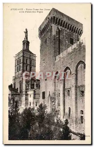 Cartes postales Avignon Notre Dame des Doms et te Palais des papes