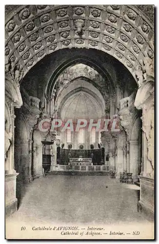 Cartes postales Cathedrale d'Avignon Interieur