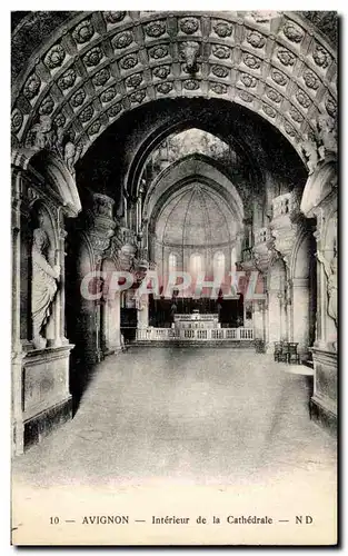 Cartes postales Avignon Interieur de la Cathedrale