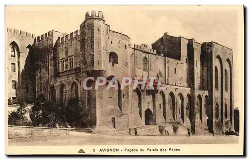 Cartes postales Avignon Facade du Palais des Papes