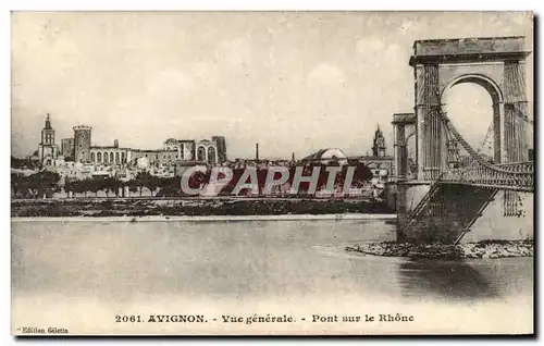 Cartes postales Avignon Vue Generale Pont sur le Rhone