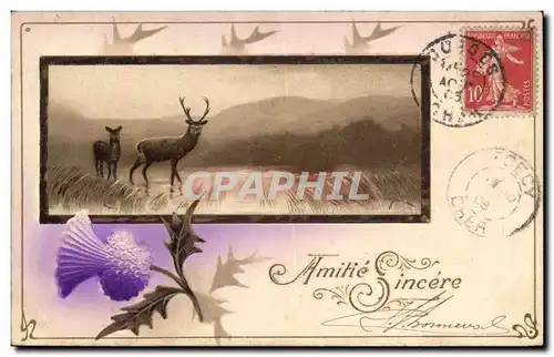 Cartes postales Fantaisie Biche Chasse