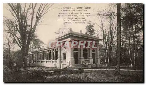 Ansichtskarte AK Foret De Compiegne Carrefour De l&#39Armistice Monument Militaria