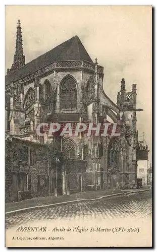 Cartes postales Argentan Abside De l&#39Eglise St Martin