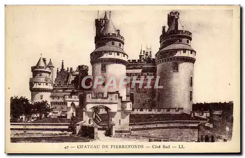 Cartes postales Chateau De Pierrefonds Cote Sud