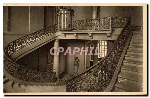 Cartes postales La Douce France Chateau De Compiegne Escalier d&#39Honneur Et Rampe De Fer Forge