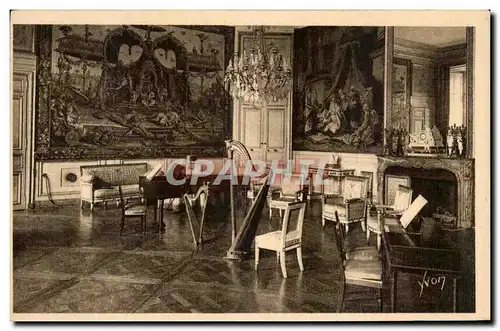 Cartes postales La Douce France Chateau De Compiegne Salon De Musique The Castle Music Saloon Harpe Clavecin Pia