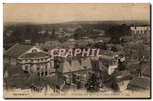 Cartes postales Beauvais Panorama pris sur Eglise Saint Etienne