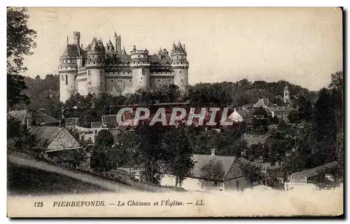 Cartes postales Pierrefonds Le Chateau et l&#39Eglise LL