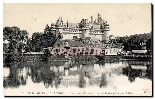 Ansichtskarte AK Chateau De Pierrefonds Vue prise du Lac