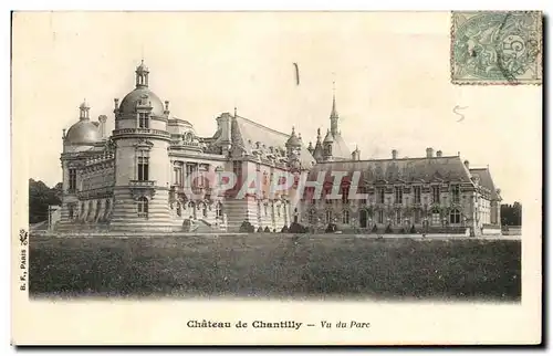 Cartes postales Chateau de Chantilly Vu du Parc
