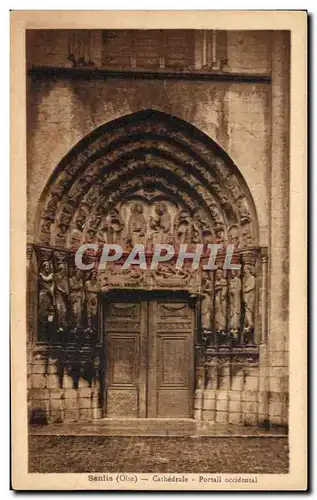 Ansichtskarte AK Senlis Cathedrale Portail occidental