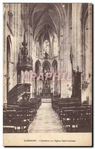 Cartes postales Clermont L&#39Interieur de l&#39Eglise Saint Samson