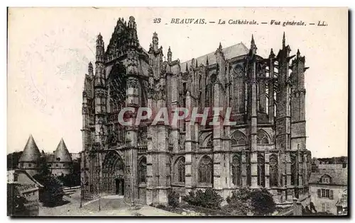 Cartes postales Beauvais La Cathearale Vue Generale