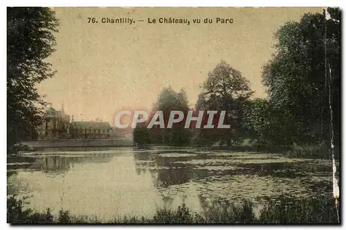 Cartes postales Chantilly Le Chateau Vu Du Parc