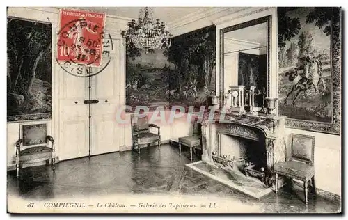 Cartes postales Compiegne Le chateau Galerie Des Tapisseries