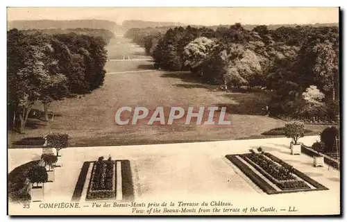 Cartes postales Compiegne Vue Des beaux Monts Prise De La Terrasse Du Chateau View Of the Beaux