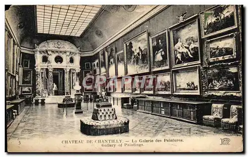 Ansichtskarte AK Chateau De Chantilly La Galerie Des Peintures