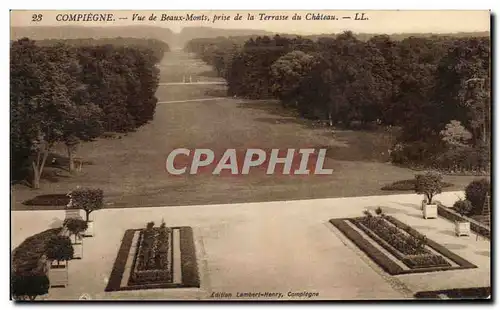 Cartes postales Compiegne Vue De Beaux Monts De La Terrasse Du Chateau