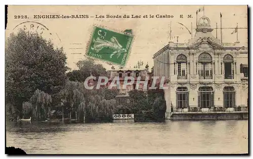 Cartes postales Enghien les Bains Les Bords du Lac et le Casino
